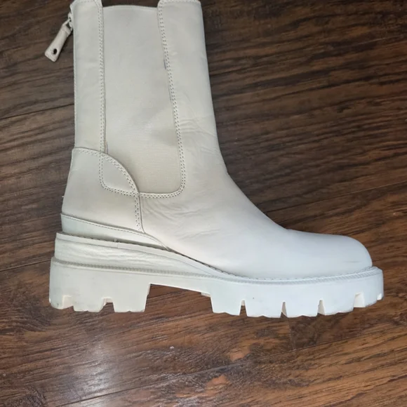 Sam Edelman Genia Pull On Leather Chelsea Moto Boot - Picture 3 of 4